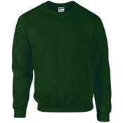 Irregular Gildan Crew Neck Sweatshirt - Forest Green, XL