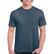 Gildan Cotton Men's T-Shirts, Heather Navy, Medium
