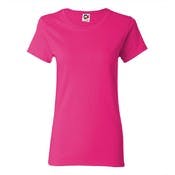 Cotton Plus Women's Spandex T-Shirt -Heliconia - Large