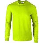 Men's Long Sleeve Tees - Safety Green, 2X