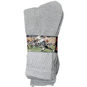 Adult Crew Socks, Gray, Size 9-11