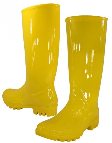 womens yellow rain boots size 7