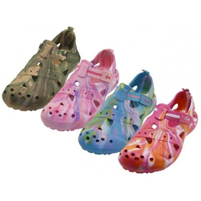 Women's EVA Tie-Dye Sandals - Sizes 6-11, Velcro Close