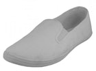 Youth Canvas Slip-On Shoes - White, Size 11-3, Age 4-8 Years image number null