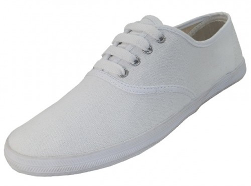 Women s White Canvas Shoes Sizes 5 10 24 Pairs