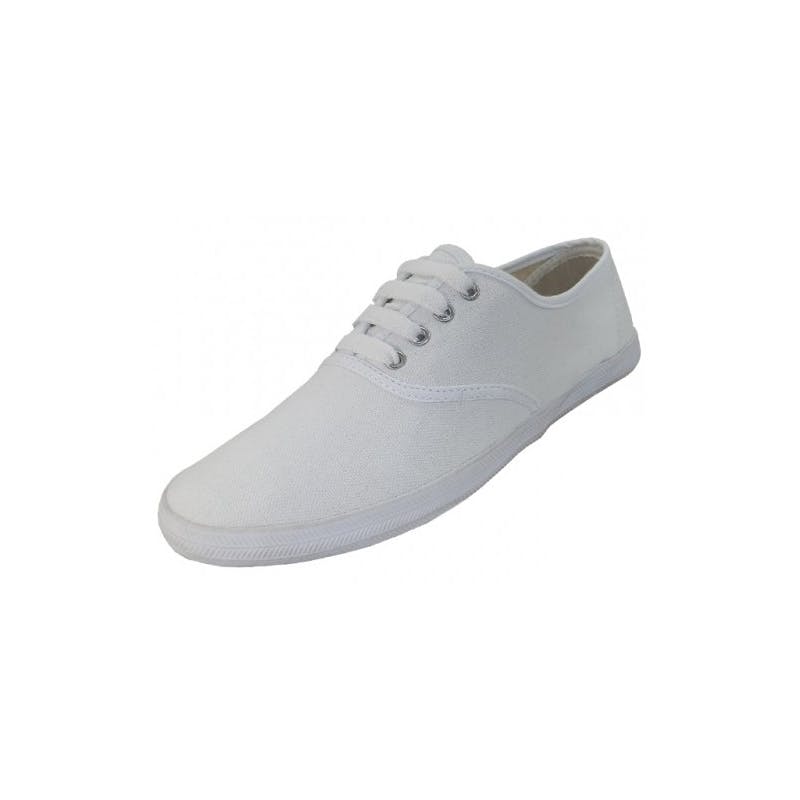 Women's White Canvas Shoes - Sizes 5-10