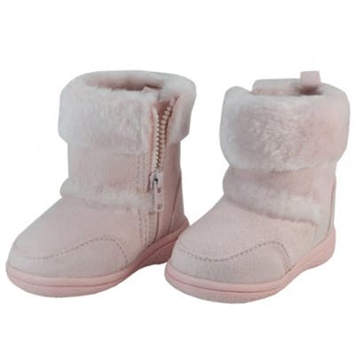 Kids' Winter Boots - Fur Cuff, Pink, Sizes 12-4