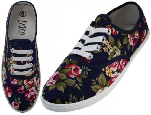 printed canvas shoes for women