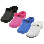 Women's Lined Clogs - Assorted Colors, Sizes 5-10, Faux Fur