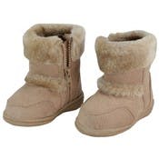 Children's Boots - Faux Fur, Beige, Sizes 6-9, Age 2-4 Years