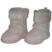 Girls' Boots with Faux Fur - Pink, Size 6-9
