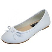 Toddlers' Ballerina Shoes - White, Sizes 5-10