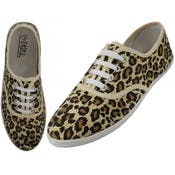 Women's Canvas Shoes - Leopard Printed, Sizes 6-11