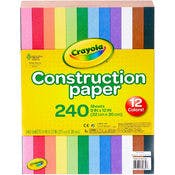 Construction Paper - 12 Colors, 240 Sheets, 9" x 12"