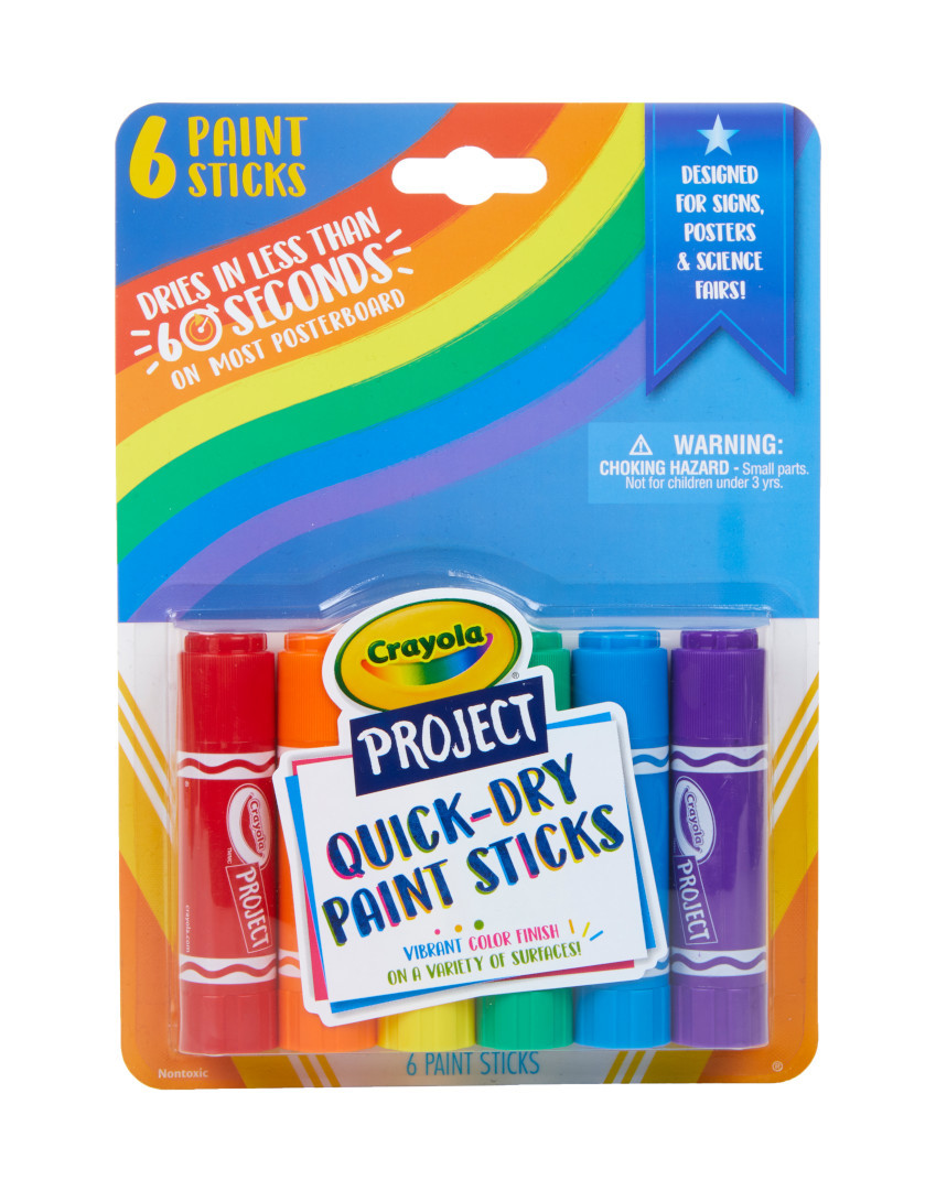 Wholesale Crayola Project Quick Dry Paint Sticks 6 Pack