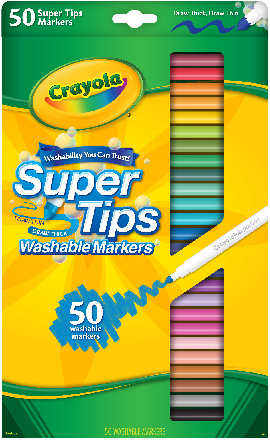 Wholesale Washable Markers - Non-toxic, 10 Count - DollarDays