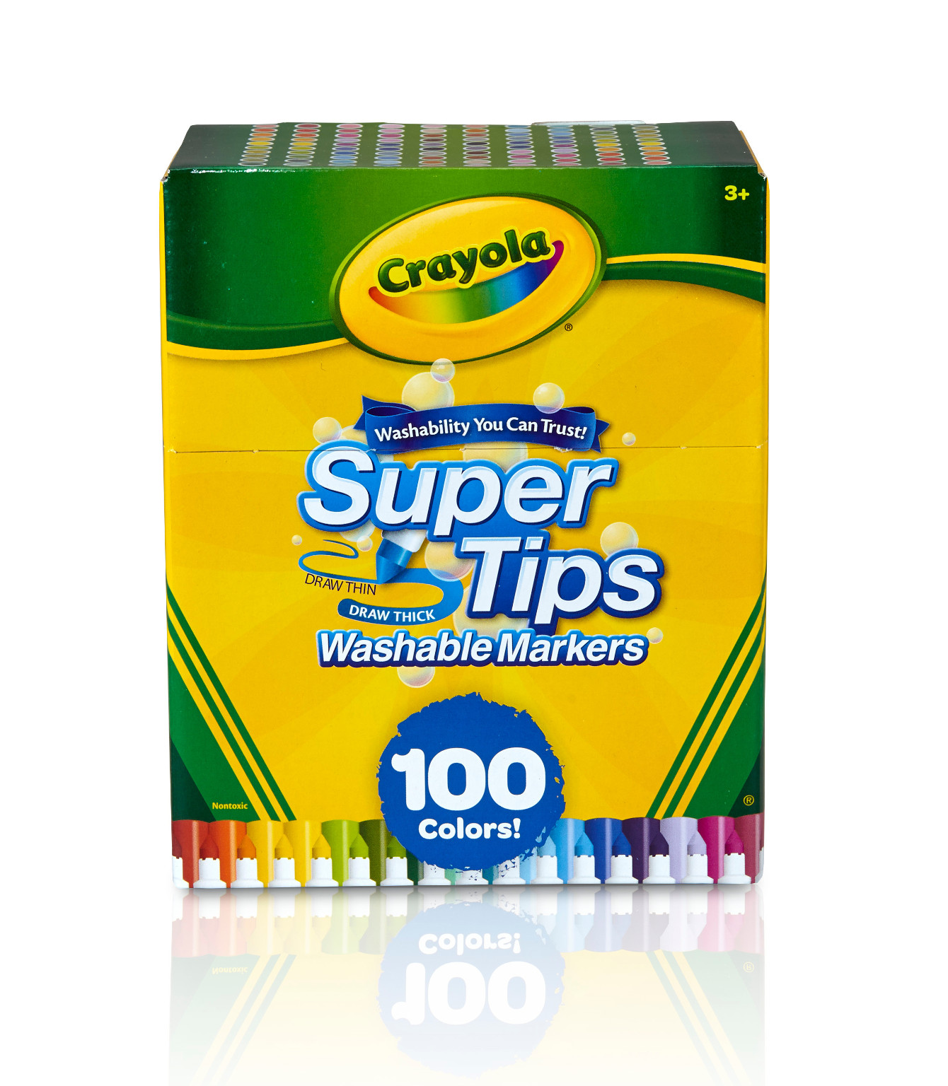 Crayola Markers - 100 Super Tip Colors, Washable