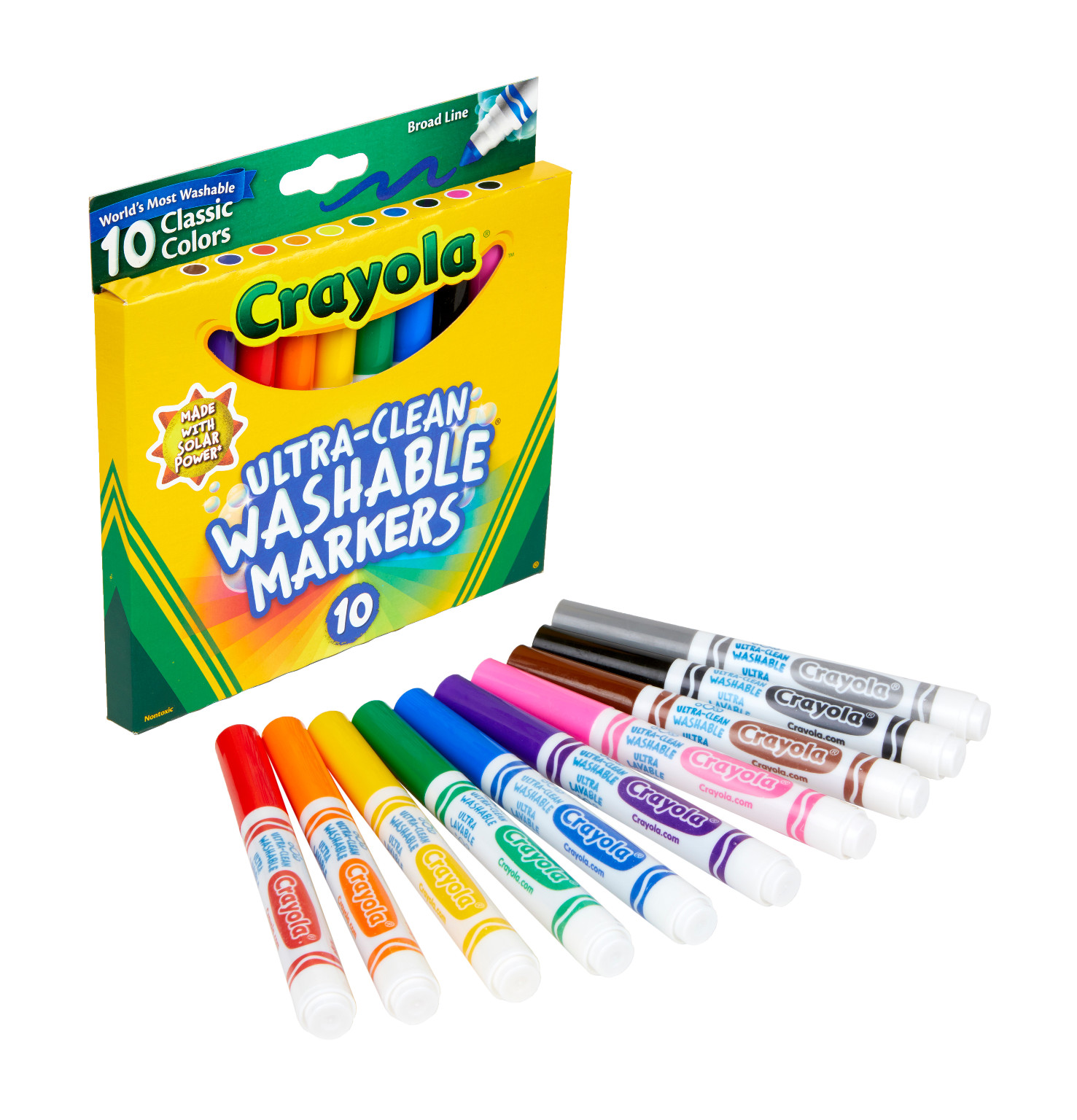Crayola 200 Count Washable Broad Line Markers Classpack 10 Colors