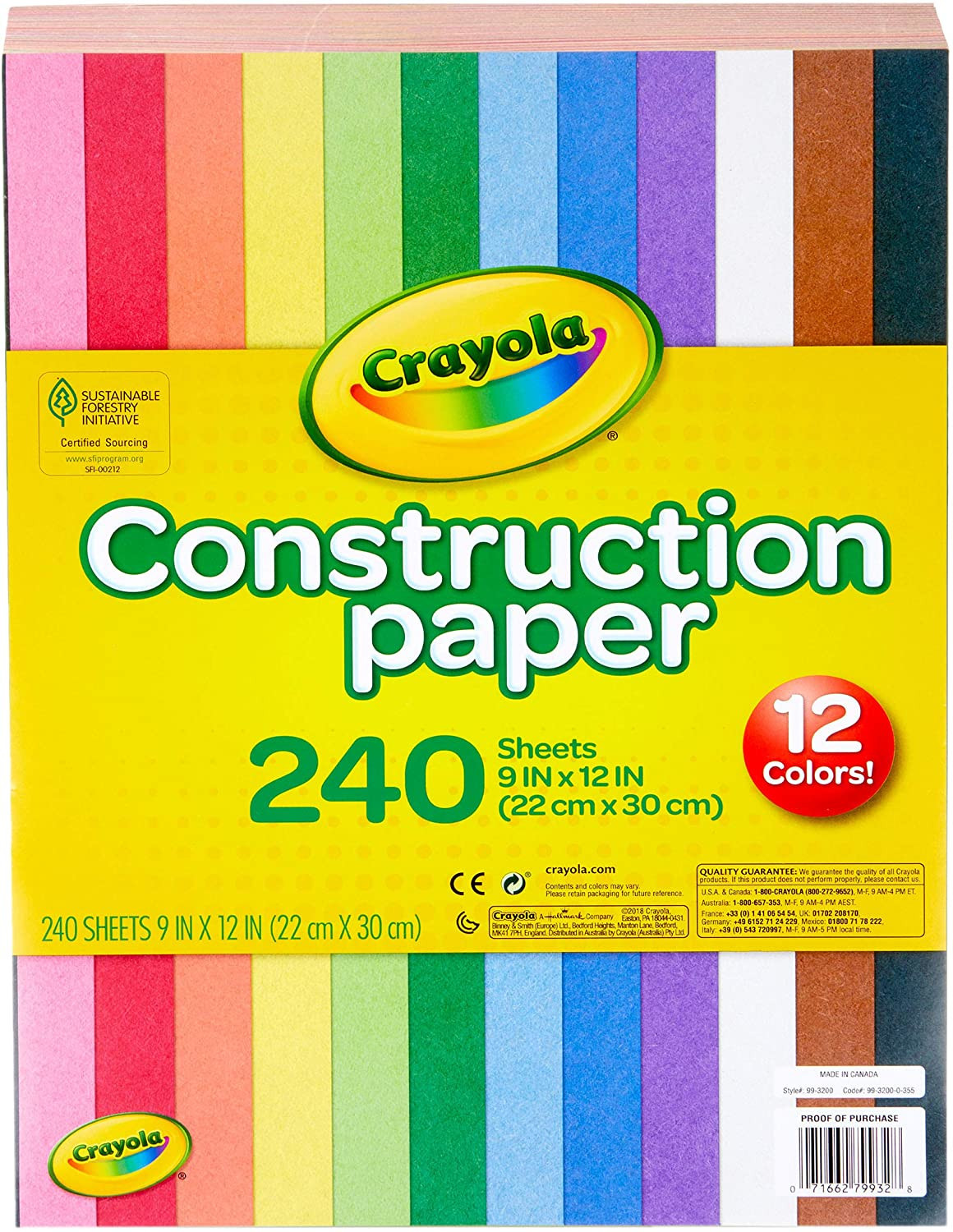 Crayola Construction Paper Pad, 9 x 12 - 96 sheets