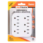 Six Outlet Wall Adaptor - White