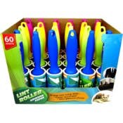Lint Rollers, Assorted Colors, 60 Sheets