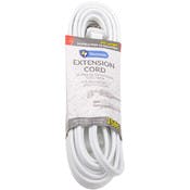 3 Outlet Power Strips, White, 15' Cord