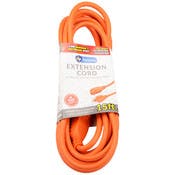 Indoor/Outdoor Extension Cords, Orange, 15'