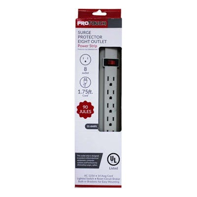 Eight Outlet Surge Protector - 1.75'