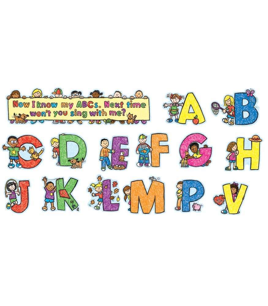 wholesale alphabet kids mini bulletin board set sku 2317366 dollardays