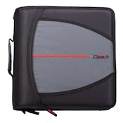 Case-It Mighty Zip Tab Binder - Black, 3"
