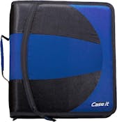 Case-It Dual Zipper Binders - Midnight Blue, 3"