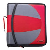 Case-It Dual Zipper Binders - Fire Engine Red, 3"