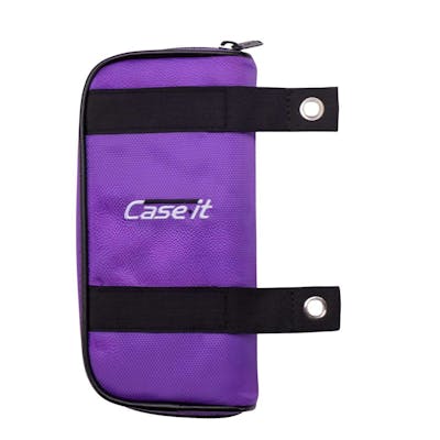 Case-It Pouch Zippered Pencil Case - Clear, Purple