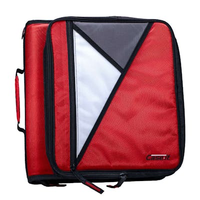 Case-It Universal Zipper Binders - Red, 2"