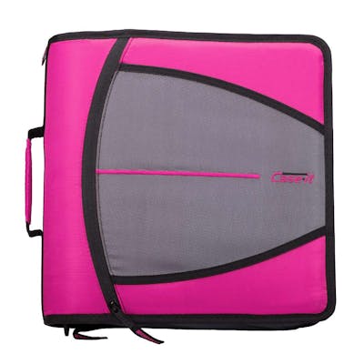 Case-It Mighty Zip Tab Binder - Magenta, 3"