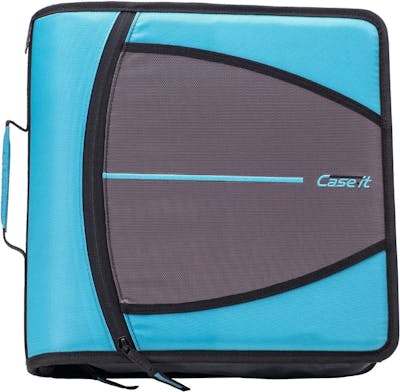 Case-It Mighty Zip Tab Binder - Teal, 3"