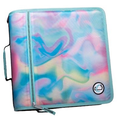 Case-It Mighty Zip Tab Binder - Iridescent Mint, 3"