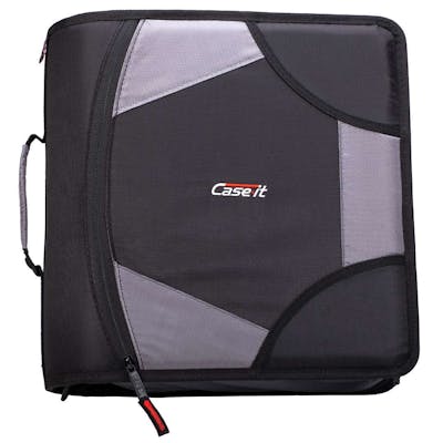 Case-It King Zip Tab Binders - Jet Black, 4"