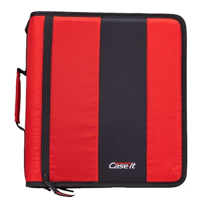 Case-It Classic Zipper Binders - Red, 2"