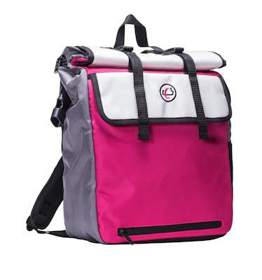 Rolltop Backpacks with Binder Holders - Pink