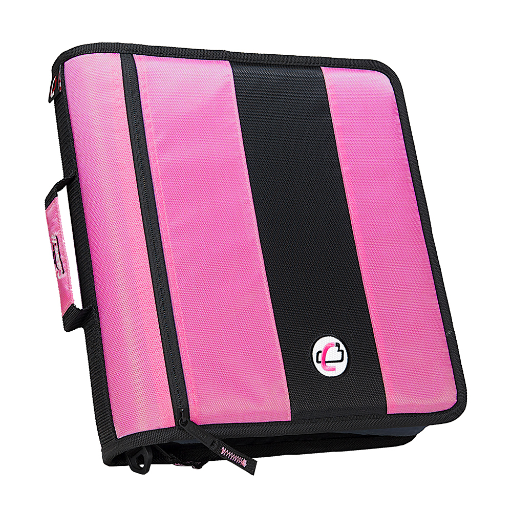Caseit 2" 3Ring Binder Pink, Interior Features, Zipper Closure