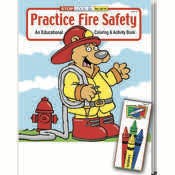 Practice Fire Safety Coloring Book Sets - 4 Pack Crayons, Ages 3-11