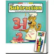 Fun with Subtraction Coloring Book Sets - 4 Pack Crayons, Ages 3-11