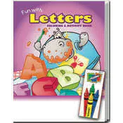 Fun with Letters Coloring Book Sets - 4 Pack Crayons, Ages 3-11