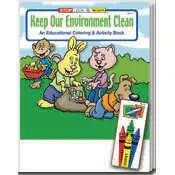 Keep Our Environment Clean Coloring Book Sets - 4 Pack Crayons, Ages 3-11