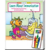 Learn About Immunization Coloring Book Sets - 4 Pack Crayons, 16 Pages