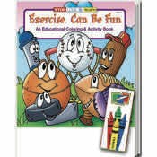 Exercise Can Be Fun Coloring Book Sets - 16 Pages, 4 Colors