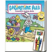 Springtime Pals Coloring Book Sets - 4 Pack Crayons, Ages 3-11