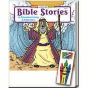 Bible Stories Coloring Book Sets - 4 Pack Crayons, Ages 3-11