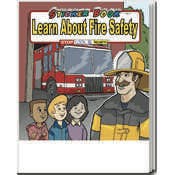 Learn About Fire Safety Coloring Books - 8 Pages, Stickers, Ages 3-11